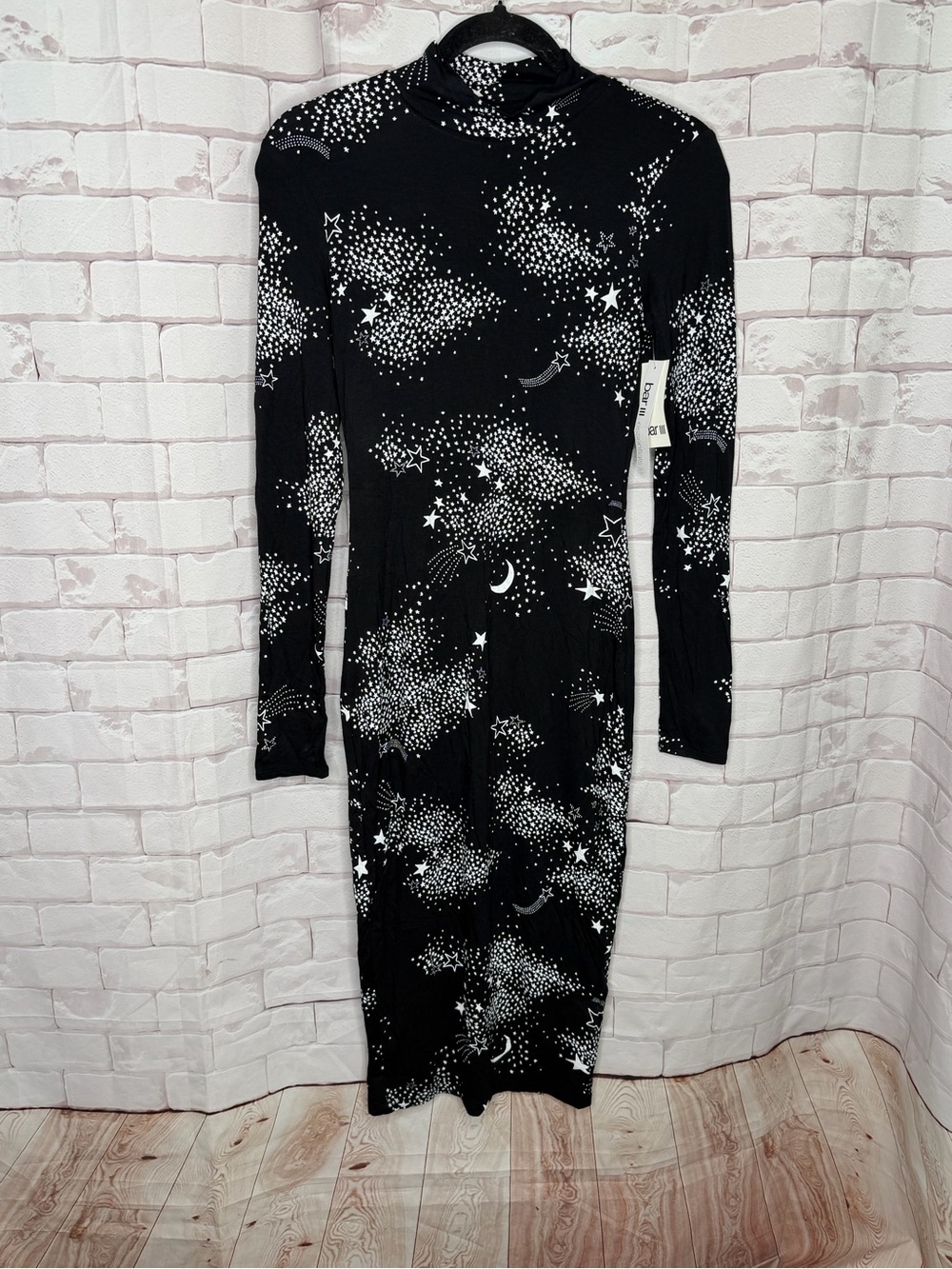 Bar III Essentials Celestial‎ Print Midi Dress NWT | Size XS | Star & Moon